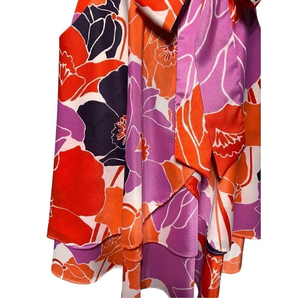 Banana Republic Bright Colored Sleeveless Floral  Summer Dress Size 0